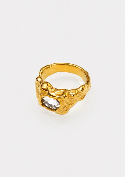 Ring Solenne White– 18k gullbelagt