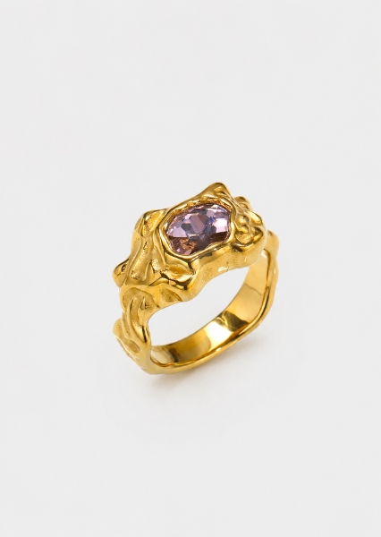 Ring Solenne Pink – 18k gullbelagt