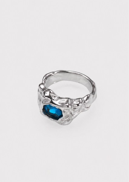 Ring Solenne Blue – Sølvbelagt