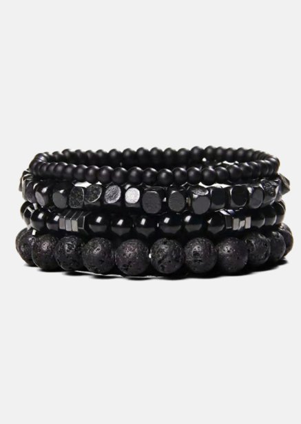 Perlearmbånd Obsidian Pulse