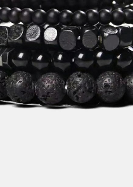 Perlearmbånd Obsidian Pulse