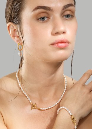 Armbånd Classic Pearl - 18k Gullbelagt
