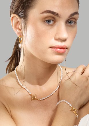 Halskjede Classic Pearl - 18k Gullbelagt