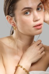 Øredobb Twist of Gold - 18k Gullbelagt