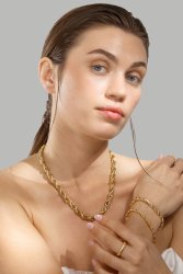 Armbånd Twistad Elegans - 18k Gullbelagt