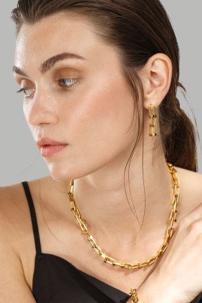 Øredobber Link Luxe – 18k Gullbelagte