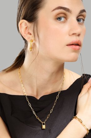 Øredobb Chain Bold - 18k Gullbelagt