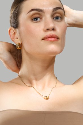 Halskjede Circle of Love - 18k Gullbelagt