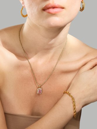 Halskjede Rose Luxe - 18k Gullbelagt