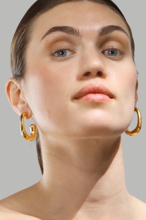 Øredobb Elegant Curve - 18k Gullbelagt