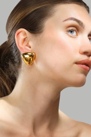 Øredobber Bold Curve – 18k Gullbelagte