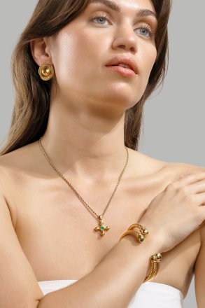 Øredobb Regal Twist - 18k Gullbelagt