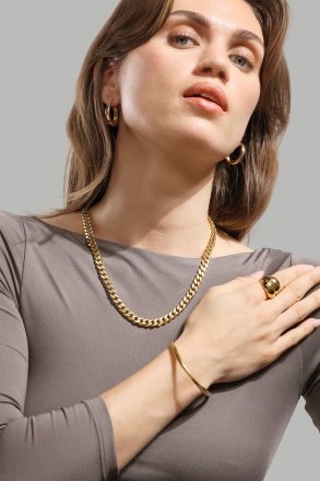 Ring Bold Flow - 18k Gullbelagt