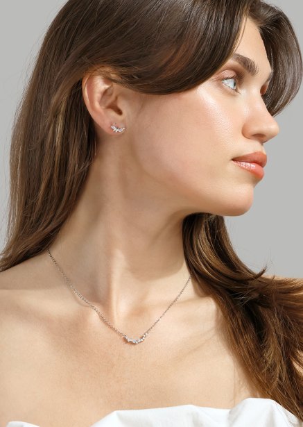 Øredobber Leaf Studs - Sølvbelagte