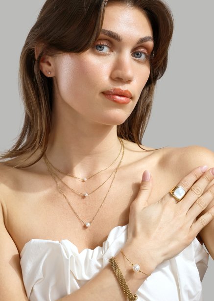 Halskjede Pearl Grace – 18k Gullbelagt