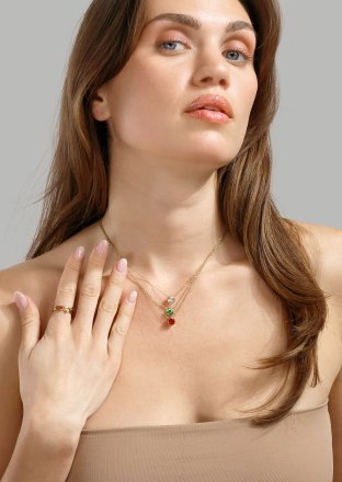 Trinity Prisma Ring - 18k Gullbelagt