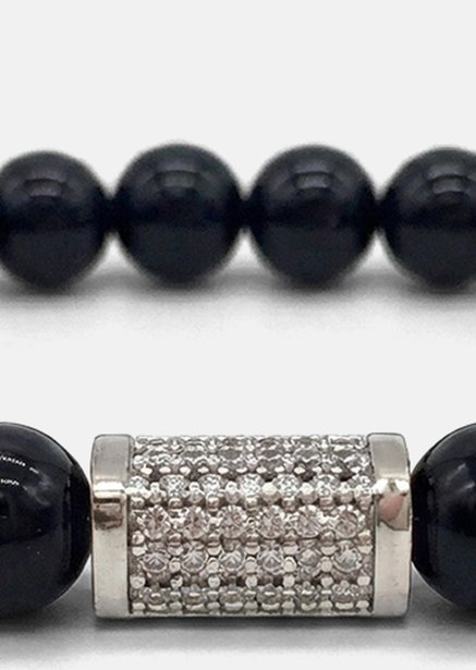 Perlearmbånd Obsidian Valor