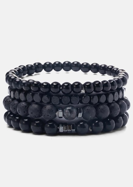 Perlearmbånd Obsidian Edge