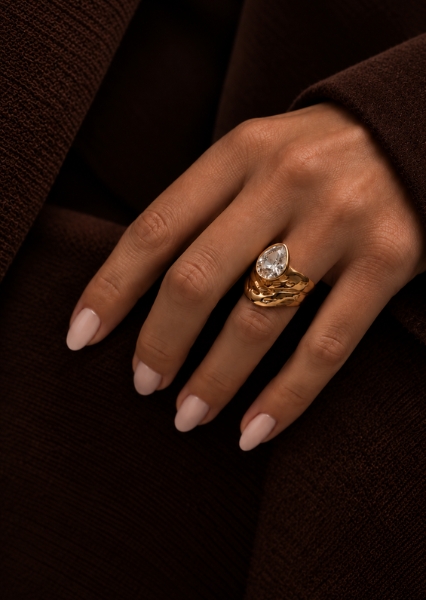 Ring Lunelle – 18k gullbelagt