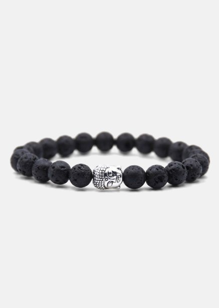 Perlearmbånd Obsidian Aura