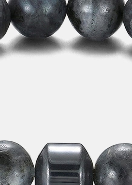 Perlearmbånd Obsidian Charm
