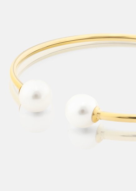 Pearl End Cuff Bracelet - 18k Gullbelagt