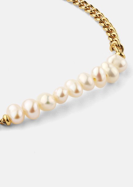 Armbånd Golden Pearl Chain - 18k Gullbelagt
