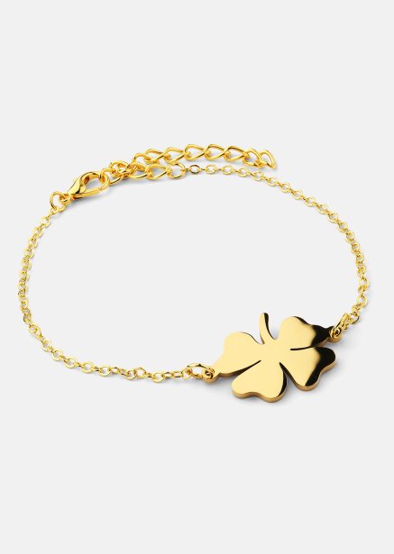 Golden Clover Charm Bracelet - 18k Gullbelagt