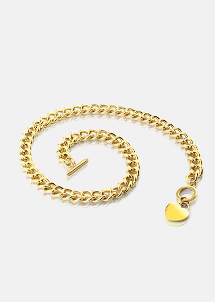 Luxe Circle Charm Necklace - 18k Gullbelagt