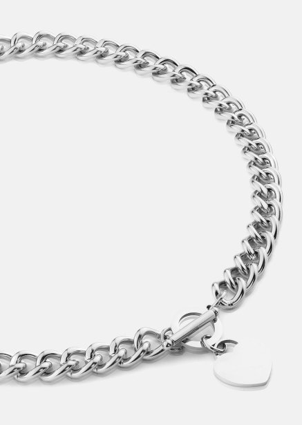 Luxe Circle Charm Necklace - Sølvbelagt