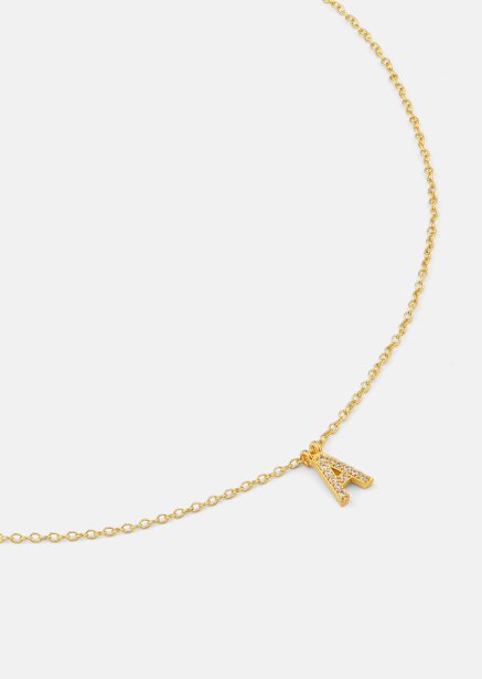 Halskjede Initial Letters A-N – 18k Gullbelagt