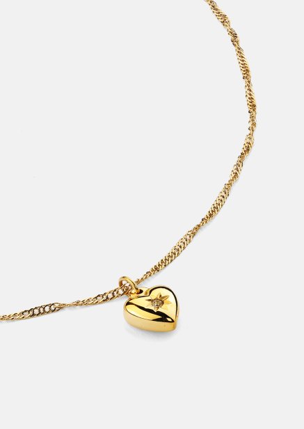 Halskjede Heartshine – 18k Gullbelagt