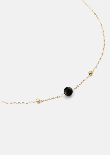 Kjede Noir Sphere - 18k Gullbelagt
