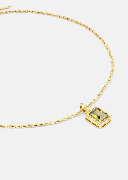 Halskjede Green Luxe - 18k Gullbelagt