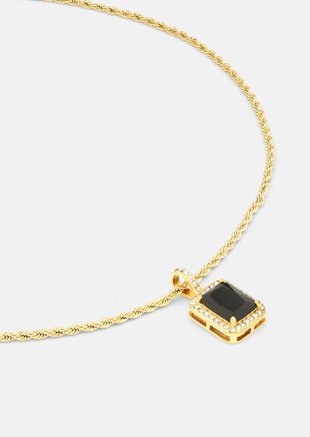 Halskjede Black Luxe - 18k Gullbelagt