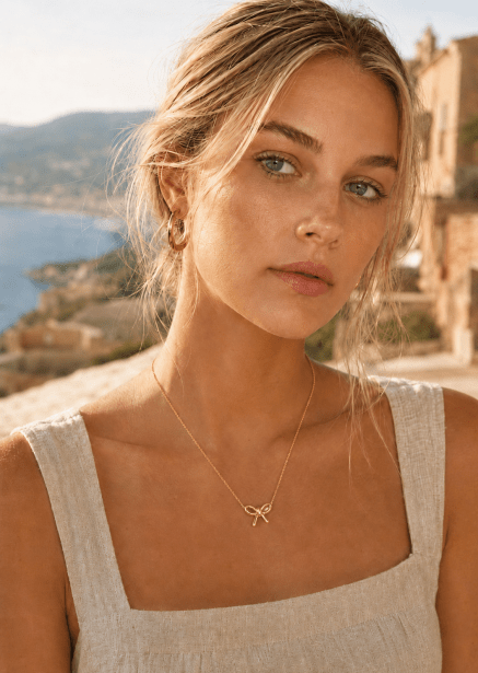 Halskjede Golden Bow - 18k Gullbelagt
