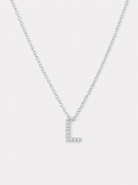 Halskjede Initial Letters A-N – Sølvbelagt