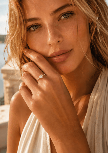 Heartlight Solitaire Ring - 18k Gullbelagt