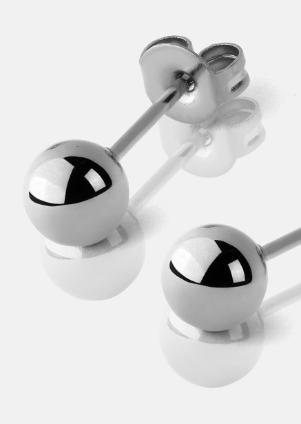 Timeless Orb Earrings - Silver steel