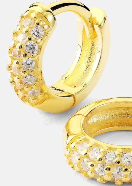 Øredobb Shimmer Hoops - 18k Gullbelagt