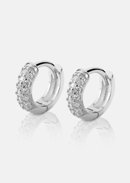 Øredobb Shimmer Hoops - Sølvbelagt