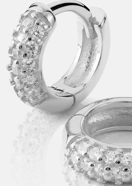 Øredobb Shimmer Hoops - Sølvbelagt