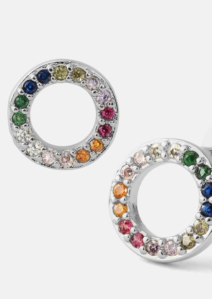 Øredobber Prism Halo - Silverplated