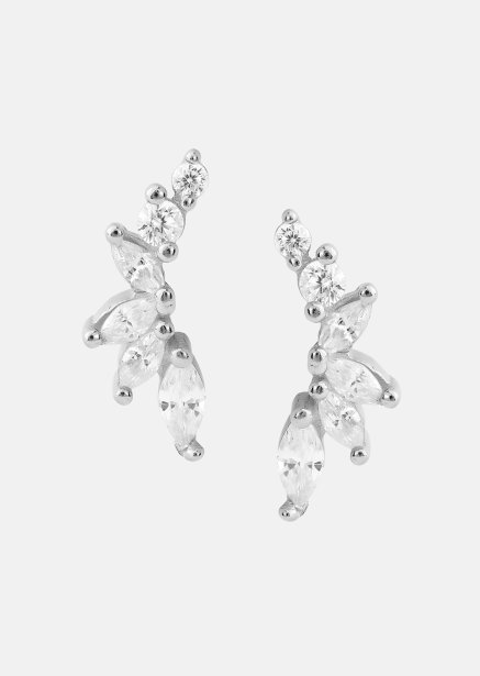 Øredobber Leaf Studs - Silver Plated