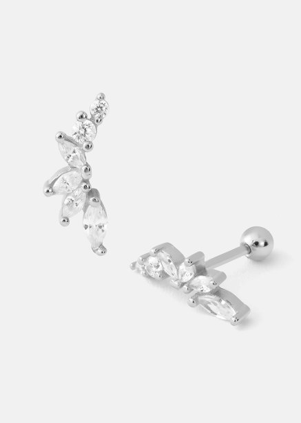Øredobber Leaf Studs - Sølvbelagte
