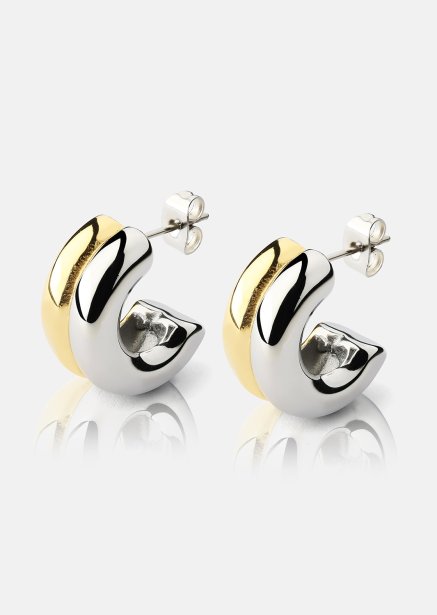 Øredobb Duo Glow - 18k Gullbelagt