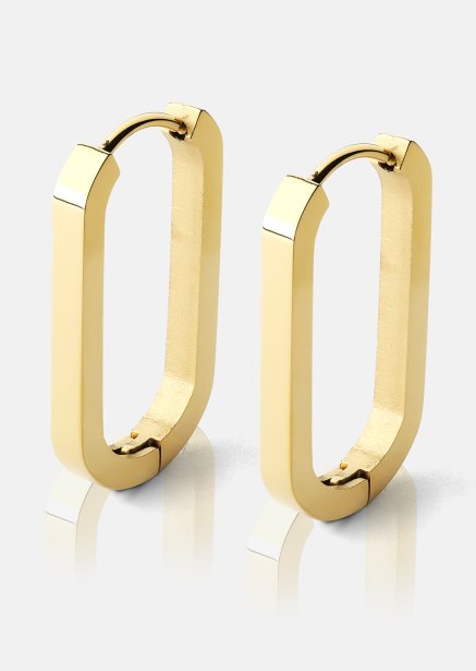 Øredobb Edge Hoops- 18k Gullbelagt