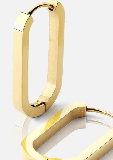 Øredobb Edge Hoops- 18k Gullbelagt