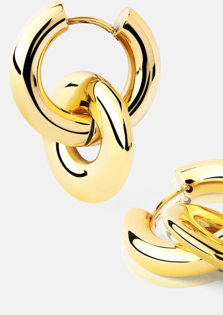 Øredobber Chunky Link – 18k Gullbelagte