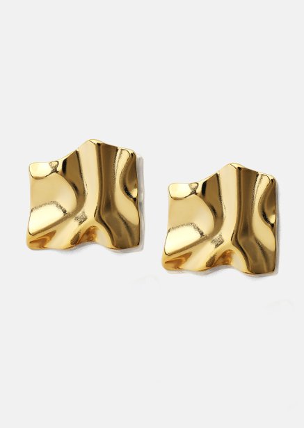 Øredobb Golden Ripple Studs - 18k Gullbelagt